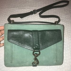 New Rebecca Minkoff Hudson Moto Green Crossbody
